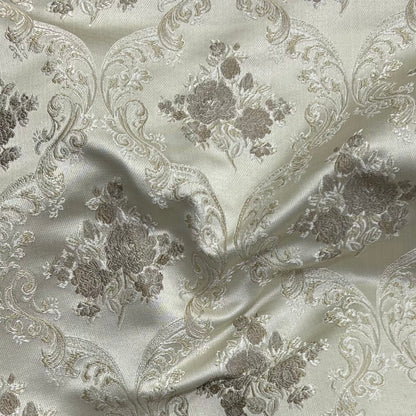 Jacquard Brocade in Damask  – Ideal for Upholstery & Drapes (Victorian Grace)