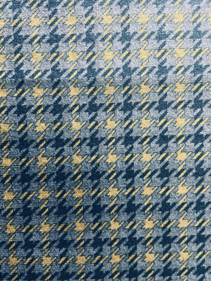 Velvet in Houndstooth Upholstery