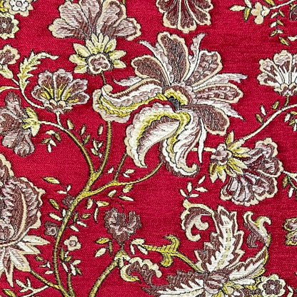 Chenille Jacquard in Vintage Floral –  Upholstery & Craft (Retro Bloom)
