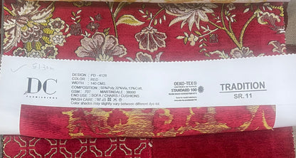 Chenille Jacquard in Vintage Floral –  Upholstery & Craft (Retro Bloom)