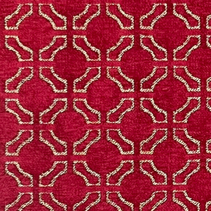 Chenille Jacquard in Vintage Abstract Geometric – Perfect for Upholstery (Heritage Grid)