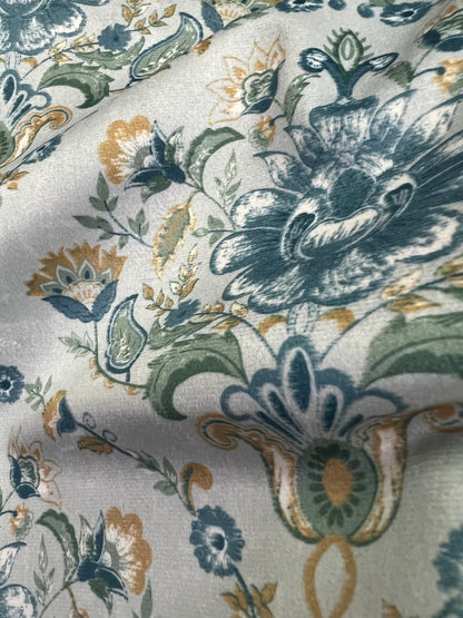 Velvet in Vintage Rose Tree Damask - Window Treatments (Rococo Bloom)