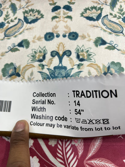 Velvet in Vintage Rose Tree Damask - Window Treatments (Rococo Bloom)