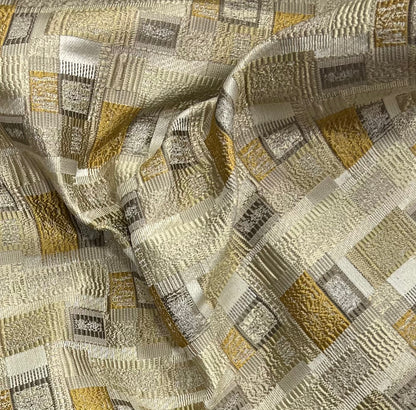 Jacquard Brocade in Abstract Rug – Ideal for Upholstery (Antique Charm)