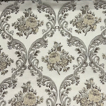 Jacquard Brocade in Damask  – Ideal for Upholstery & Drapes (Victorian Grace)