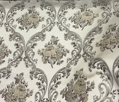 Jacquard Brocade in Damask  – Ideal for Upholstery & Drapes (Victorian Grace)