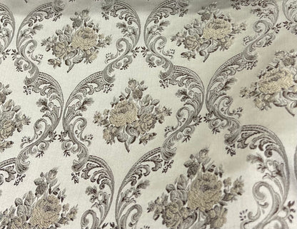 Jacquard Brocade in Damask  – Ideal for Upholstery & Drapes (Victorian Grace)