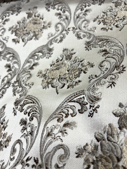Jacquard Brocade in Damask  – Ideal for Upholstery & Drapes (Victorian Grace)