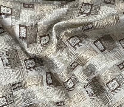 Jacquard Brocade in Abstract Rug – Ideal for Upholstery (Antique Charm)