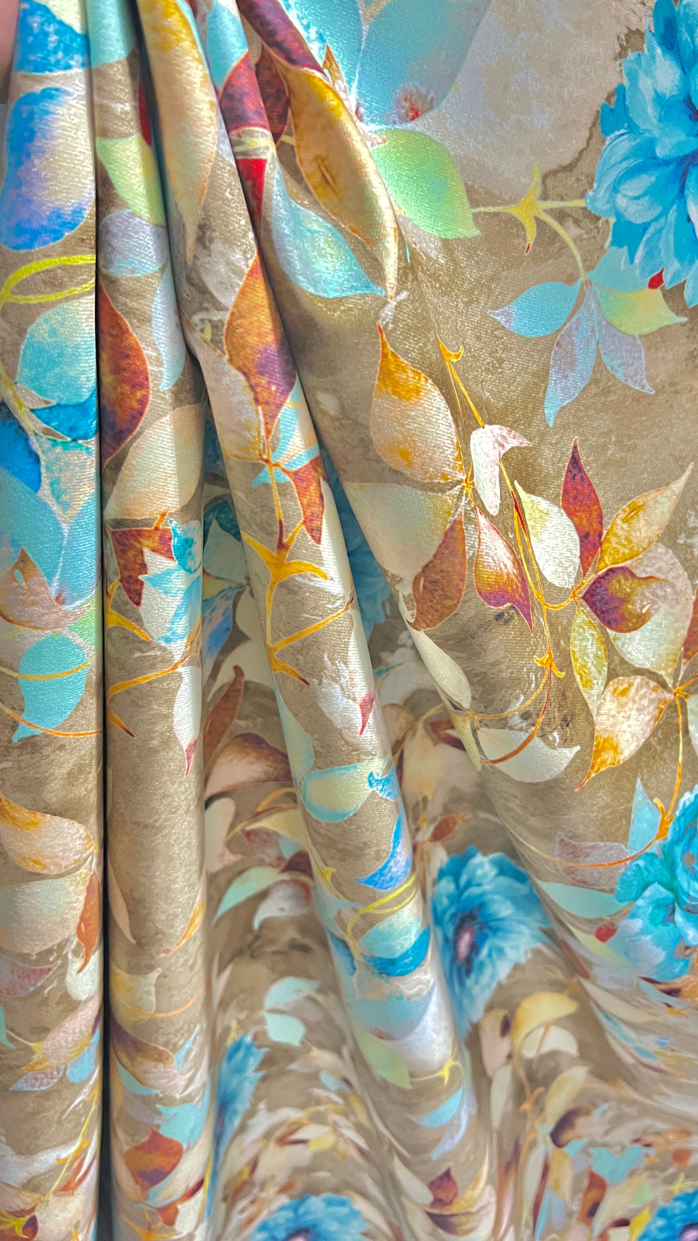 Velvet in Floral – Ideal for Sofa Upholstery & Cushion Covers (Botanic Luxe)