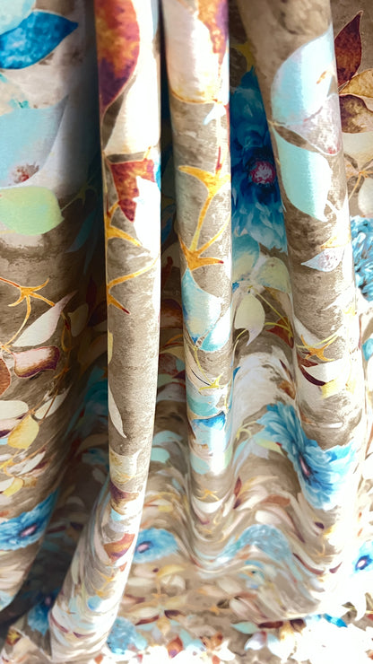 Velvet in Floral – Ideal for Sofa Upholstery & Cushion Covers (Botanic Luxe)