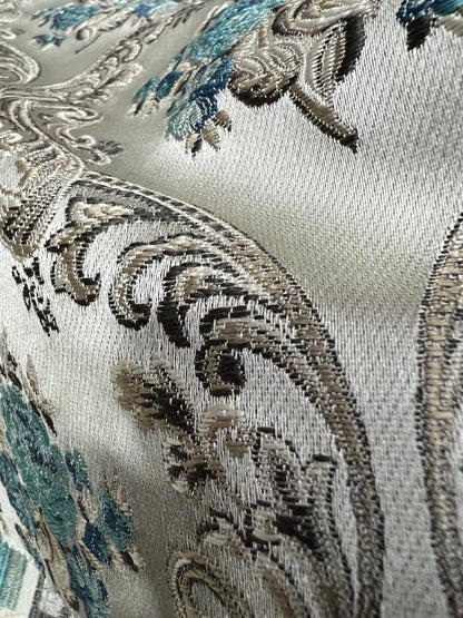 Jacquard Brocade in Damask  – Ideal for Upholstery & Drapes (Victorian Grace)
