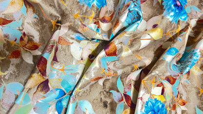 Velvet in Floral – Ideal for Sofa Upholstery & Cushion Covers (Botanic Luxe)