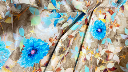 Velvet in Floral – Ideal for Sofa Upholstery & Cushion Covers (Botanic Luxe)