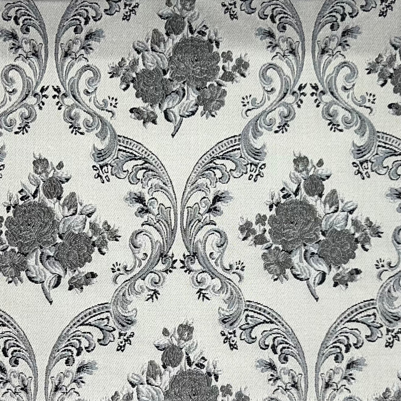 Jacquard Brocade in Damask  – Ideal for Upholstery & Drapes (Victorian Grace)