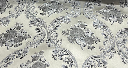 Jacquard Brocade in Damask  – Ideal for Upholstery & Drapes (Victorian Grace)