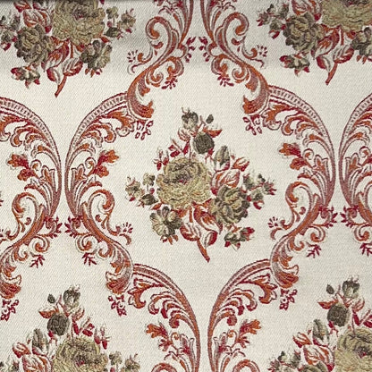 Jacquard Brocade in Damask  – Ideal for Upholstery & Drapes (Victorian Grace)