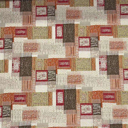 Jacquard Brocade in Abstract Rug – Ideal for Upholstery (Antique Charm)
