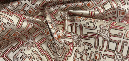 Jacquard Brocade in Roman Mosaic  – Ideal for Dining Chairs & Drapery (Antique Luxe)
