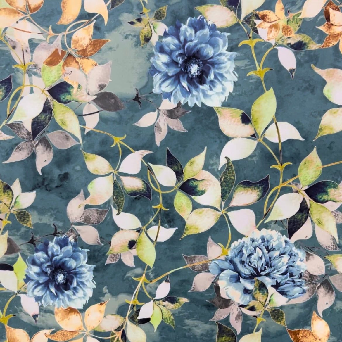 Velvet in Floral – Ideal for Sofa Upholstery & Cushion Covers (Botanic Luxe)