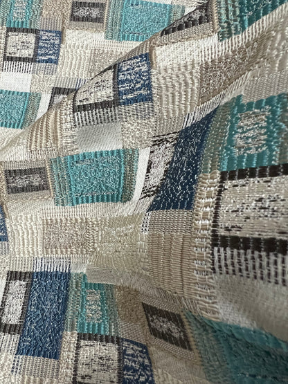 Jacquard Brocade in Abstract Rug – Ideal for Upholstery (Antique Charm)
