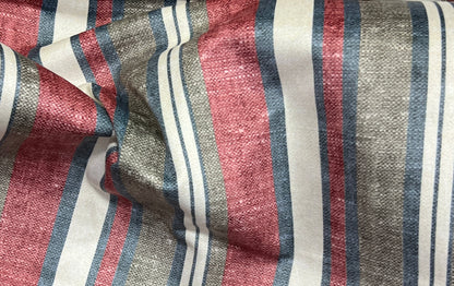 Velvet in Vintage Cuban Stripe – Upholstery (Retro Lines)