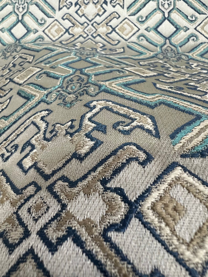 Jacquard Brocade in Roman Mosaic  – Ideal for Dining Chairs & Drapery (Antique Luxe)