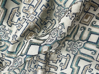 Jacquard Brocade in Roman Mosaic  – Ideal for Dining Chairs & Drapery (Antique Luxe)