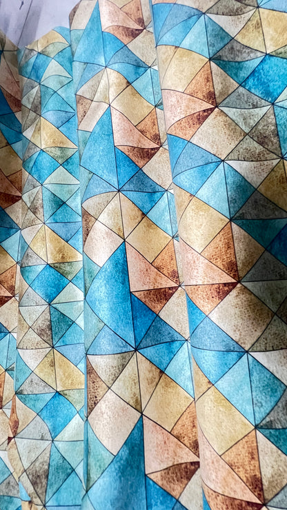 Velvet in Geometric Upholstery