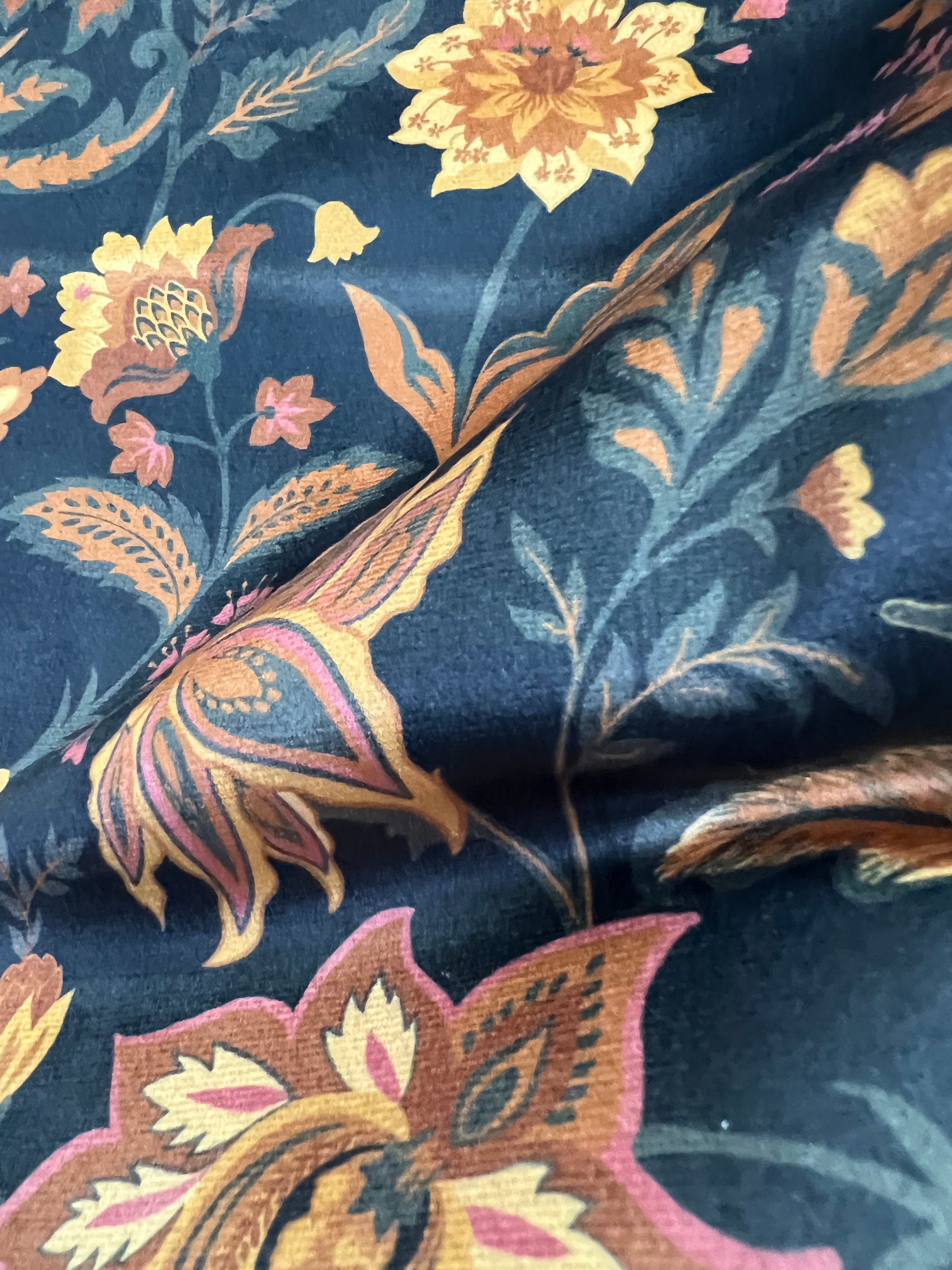 Velvet in Vintage Floral -  Window Treatments (Royal Garden)