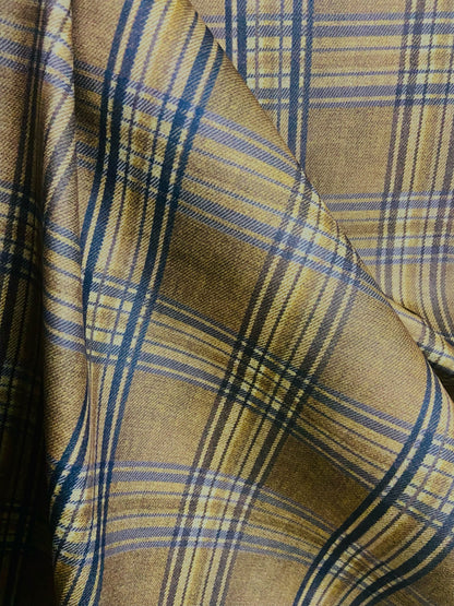 Velvet in Tartan Plaid  Upholstery & Sofa