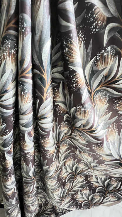 Velvet in Floral – Ideal for Sofa Upholstery & Cushion Covers (Elegant Bloom)