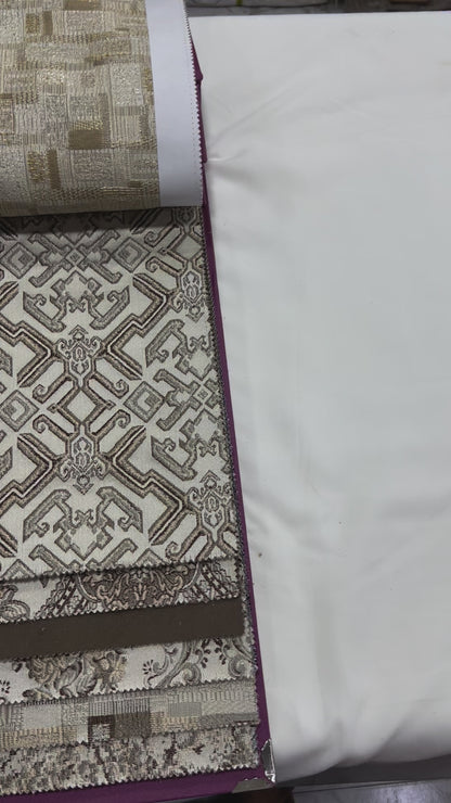 Jacquard Brocade in Roman Mosaic  – Ideal for Dining Chairs & Drapery (Antique Luxe)