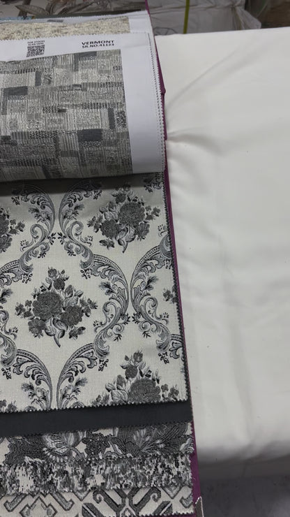 Jacquard Brocade in Damask  – Ideal for Upholstery & Drapes (Victorian Grace)