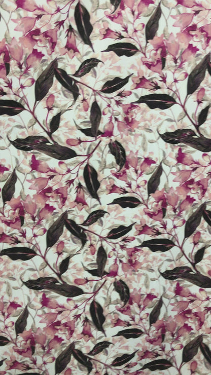 Velvet in Floral Ideal for Sofa, Curtains & Cushions