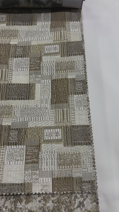 Jacquard Brocade in Abstract Rug – Ideal for Upholstery (Antique Charm)