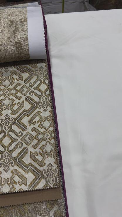 Jacquard Brocade in Roman Mosaic  – Ideal for Dining Chairs & Drapery (Antique Luxe)