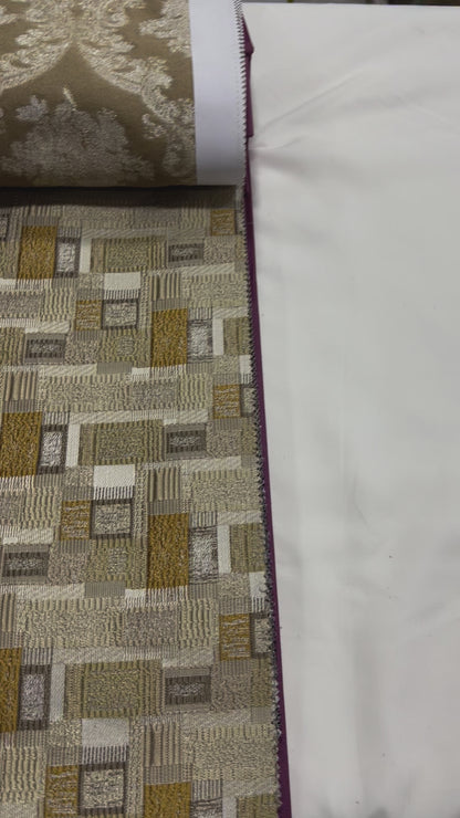 Jacquard Brocade in Abstract Rug – Ideal for Upholstery (Antique Charm)