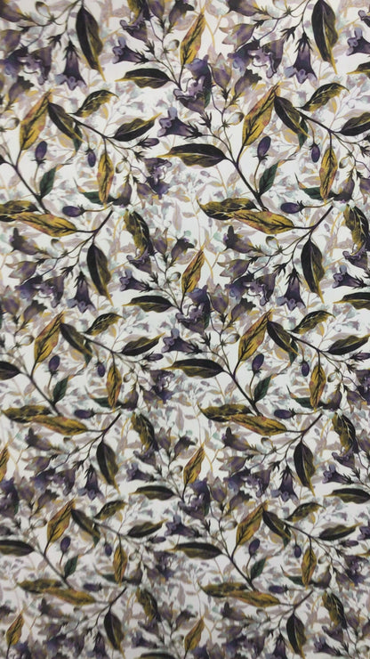 Velvet in Floral Ideal for Sofa, Curtains & Cushions